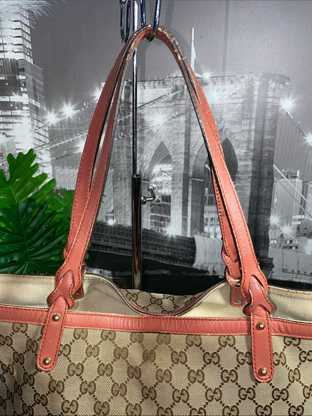 Authentic Rare Pink Gucci GG Tote Bag ONLY Without Pouch - Picture 6 of 17